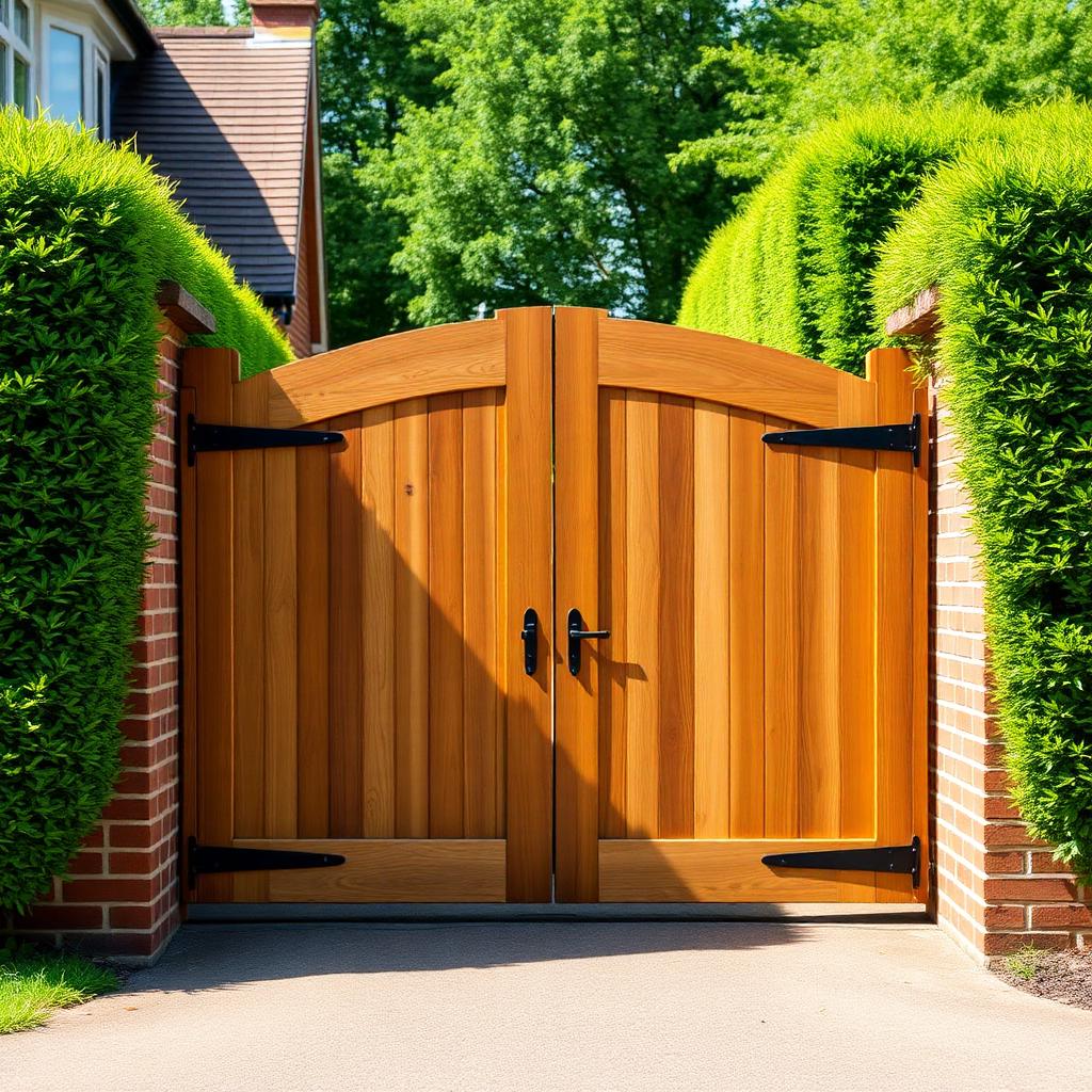 Wooden Driveway Gates — bespoke driveway gate supplied and fitted across the UK