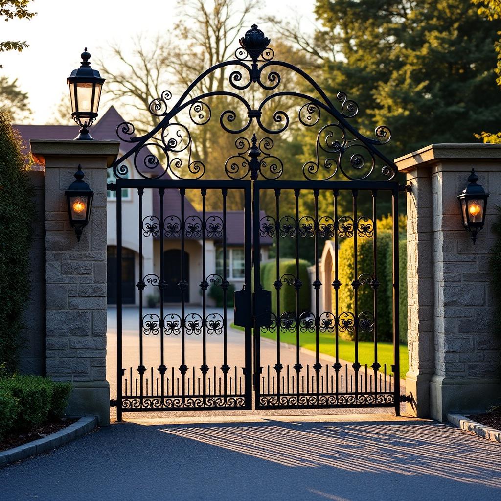 Wrought Iron Driveway Gates — bespoke driveway gate supplied and fitted across the UK
